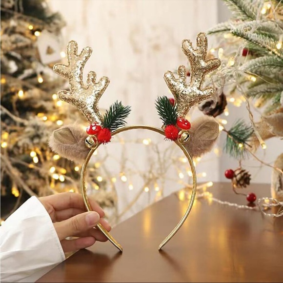 Anthropologie Accessories - Christmas Reindeer Festive Headband